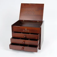 DMC® Small 3-Drawer Pine Wood Embroidery Storage Chest