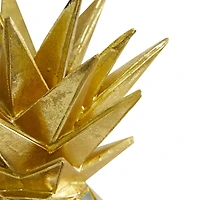 Set of 3 Gold Polystone Glam Fruit Sculpture, 4.5", 6.25", 10.5"