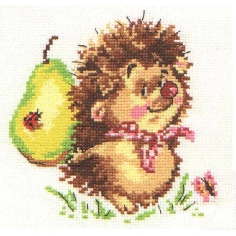 Alisa Hedgehog Cross Stitch Kit