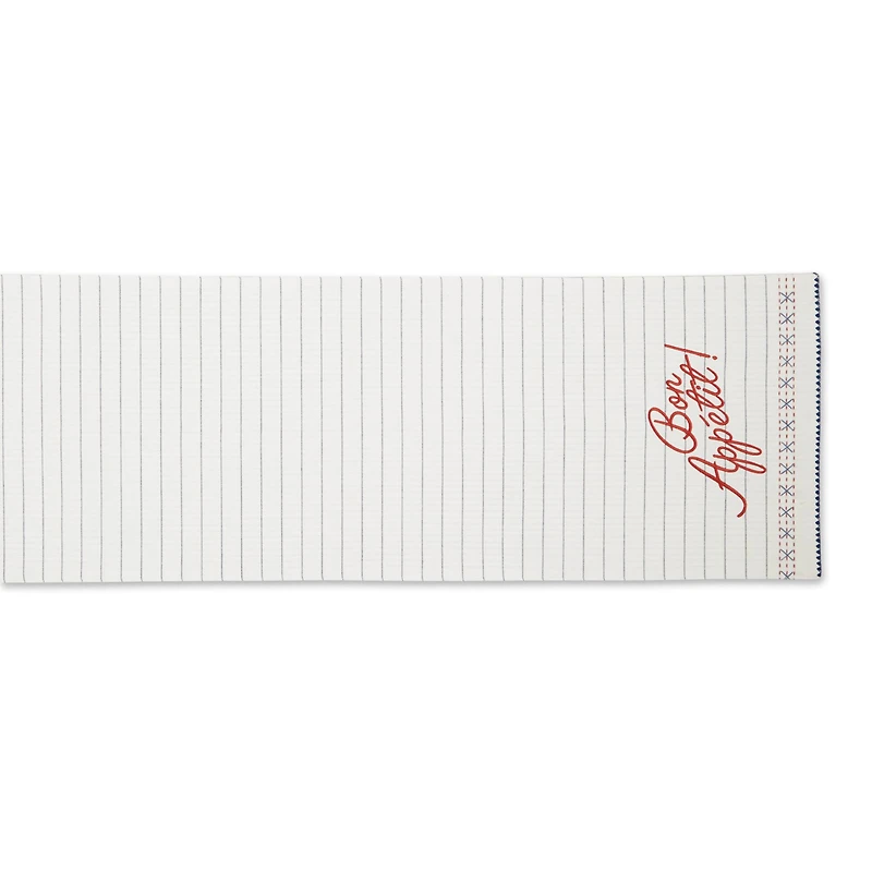 Bon Appetit Embellished Table Runner 14" x 72"