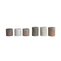Hello Honey® Modern Marble Taper Candle Holders Set