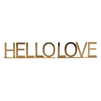 Gold Metal Home & Love Tabletop Sign Set
