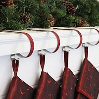 Original MantleClip® Red Glitter Stocking Holders, 4ct.