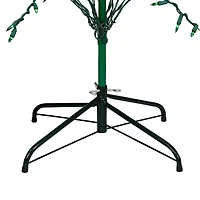 6ft. Pre-Lit Green Cascade Twig Artificial Christmas Tree, Green Lights