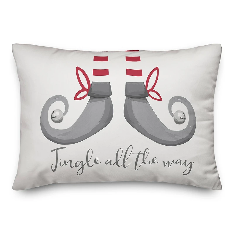 Elf Jingle All The Way 14x20 Throw Pillow