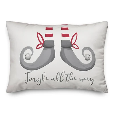 Elf Jingle All The Way 14x20 Throw Pillow