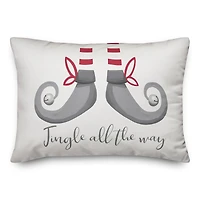 Elf Jingle All The Way 14x20 Throw Pillow