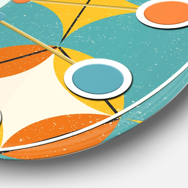 Designart 'Diamond Retro Iv Mid-Century Modern Wall Clock