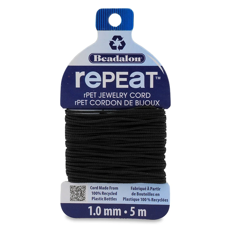 Beadalon® RePEaT™ 1mm Recycled Plastic Jewelry Cord
