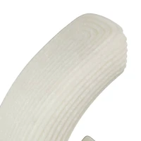 7" White Shimmer Polystone Heart Inspired Decorative Bookends, 2ct.