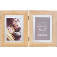 Expressions™ 2 Opening 5" x 7" Hinged Bamboo Float Frame by Studio Décor®