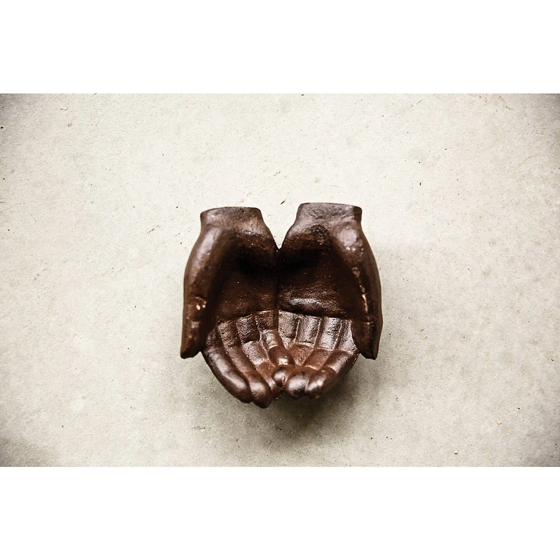 Hello Honey® 6" Rust Finish Cast Iron Hands Dish