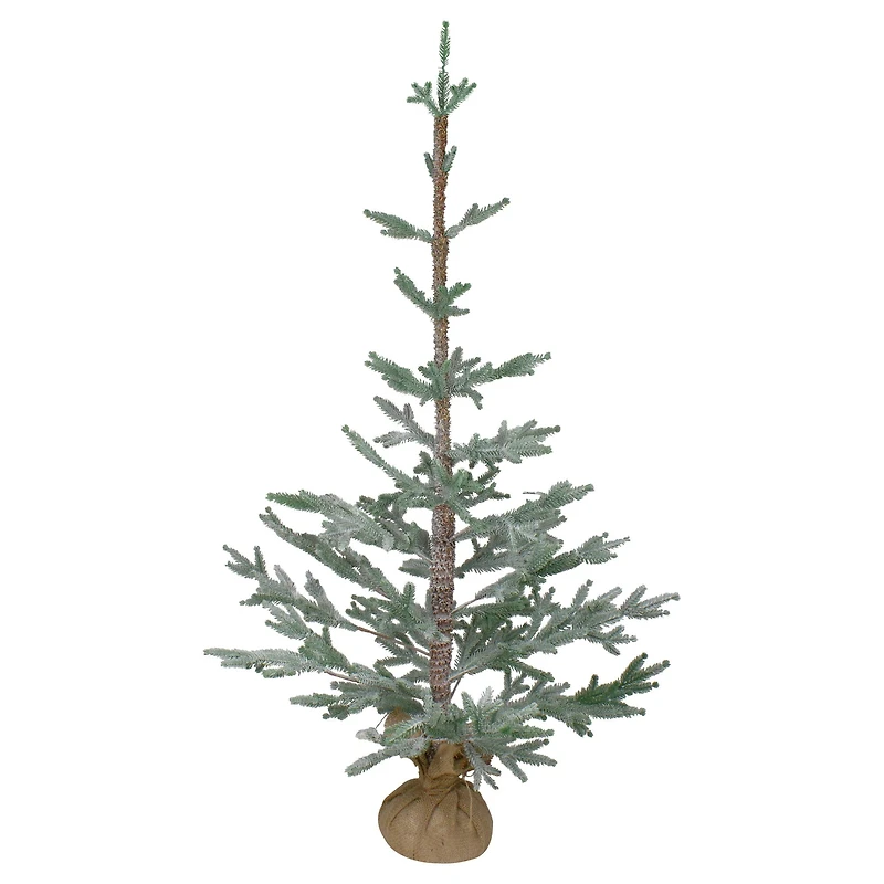 4ft. Unlit Frosted Pine Artificial Christmas Tree with Jute Base