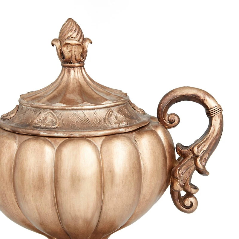 13" Bronze Traditional Decorative Jar