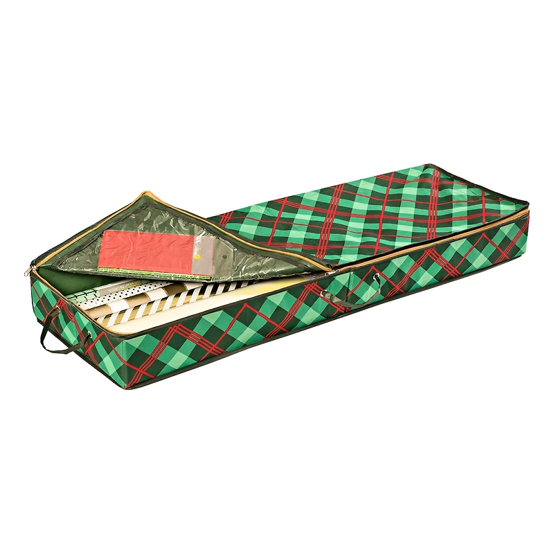 Honey Can Do Plaid Gift Wrap Organizer