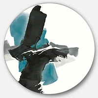 Designart - Geometric Black and Teal IV