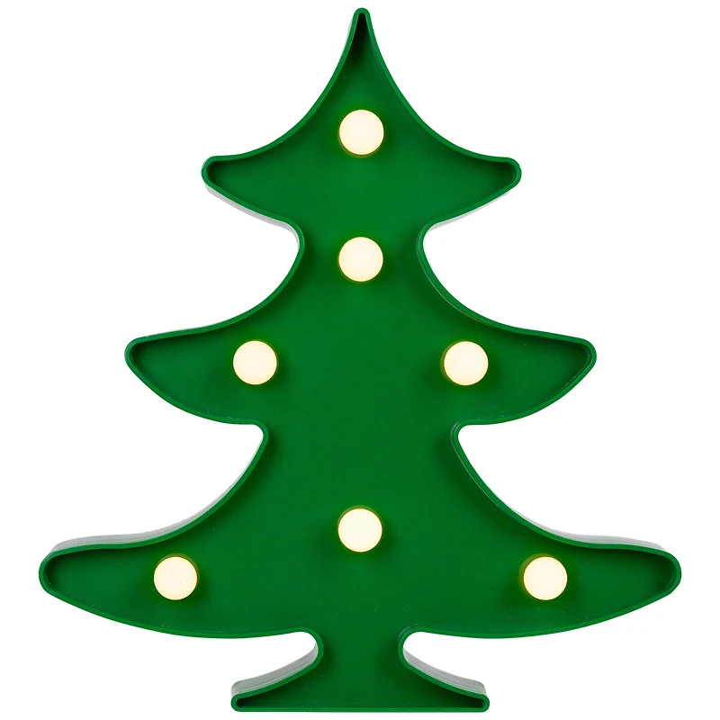8.75" Green Christmas Tree Marquee Wall Sign
