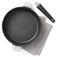 The Rock by Starfrit 9" Deep Fry Pan & Dutch Oven with Lid & Detachable Handle