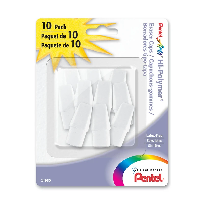 Pentel® Hi-Polymer White Eraser Caps