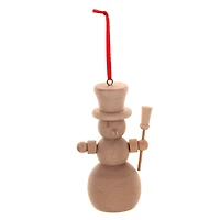 4.25" Unfinished Snowman Figurine DIY Wood Ornament by Make Market®
