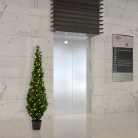 6ft. Pre-Lit Potted Cedar Tree