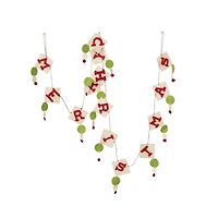 Hello Honey® 6ft. Red & Green Wool Felt Merry Christmas Garland