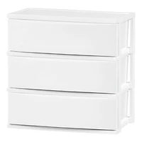 IRIS® 29.5qt. White Wide 3-Drawer Stacking Chests, 2ct.