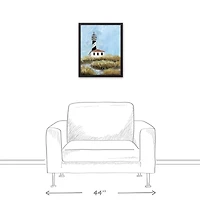 Coastal Lighthouse Black Framed Canvas
