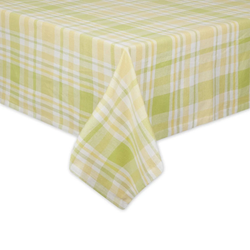 Lemon Bliss Plaid Tablecloth 60" x 84"