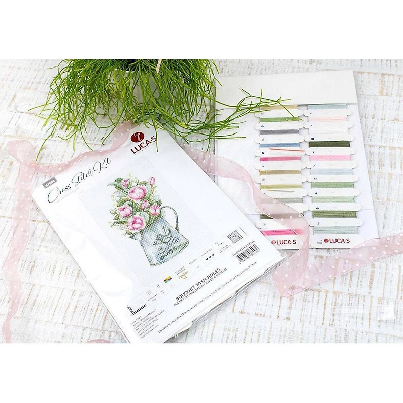 Luca-s Bouquet With Roses Counted Cross Stitch Kit