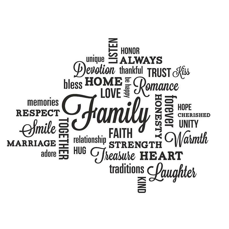 RoomMates Family Quote Peel & Stick Wall Decals