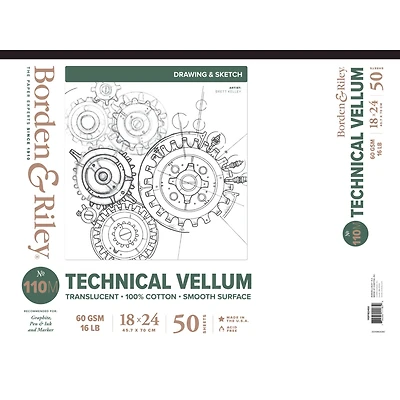 Borden & Riley® No.110M Technical Vellum Pad