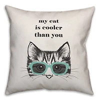 My Cat Is Cooler Than You Throw Pillow