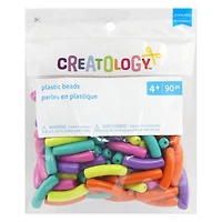 Neon Plastic Tube Beads by Creatology™