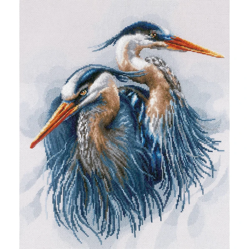 LanArte Great Blue Herons Counted Cross Stitch Kit
