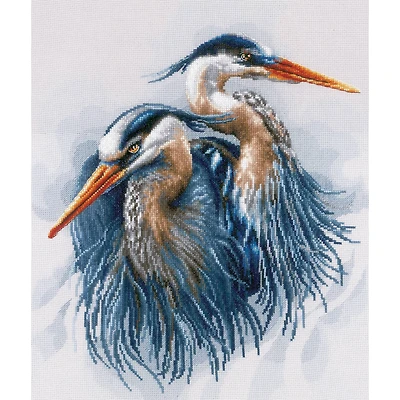LanArte Great Blue Herons Counted Cross Stitch Kit