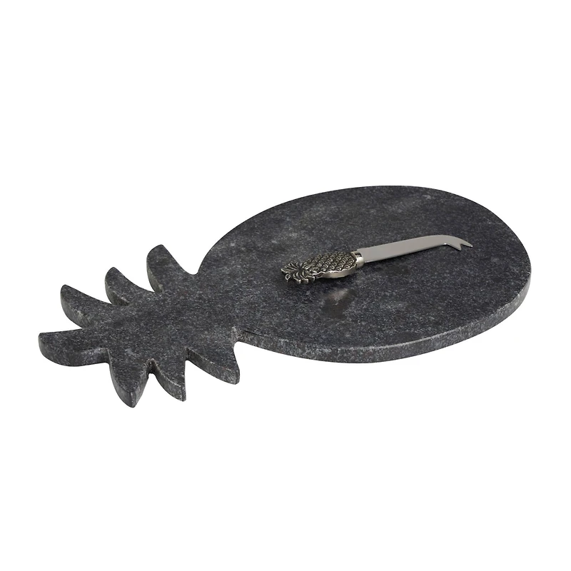 Black Marble Cutting Board & Cheese Knife Set