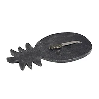 Black Marble Cutting Board & Cheese Knife Set