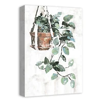 Painted Hanging Plant 12" x 18" Canvas Wall Art