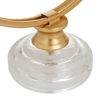 Gold Iron Modern Clock, 16" x 13" x 5"