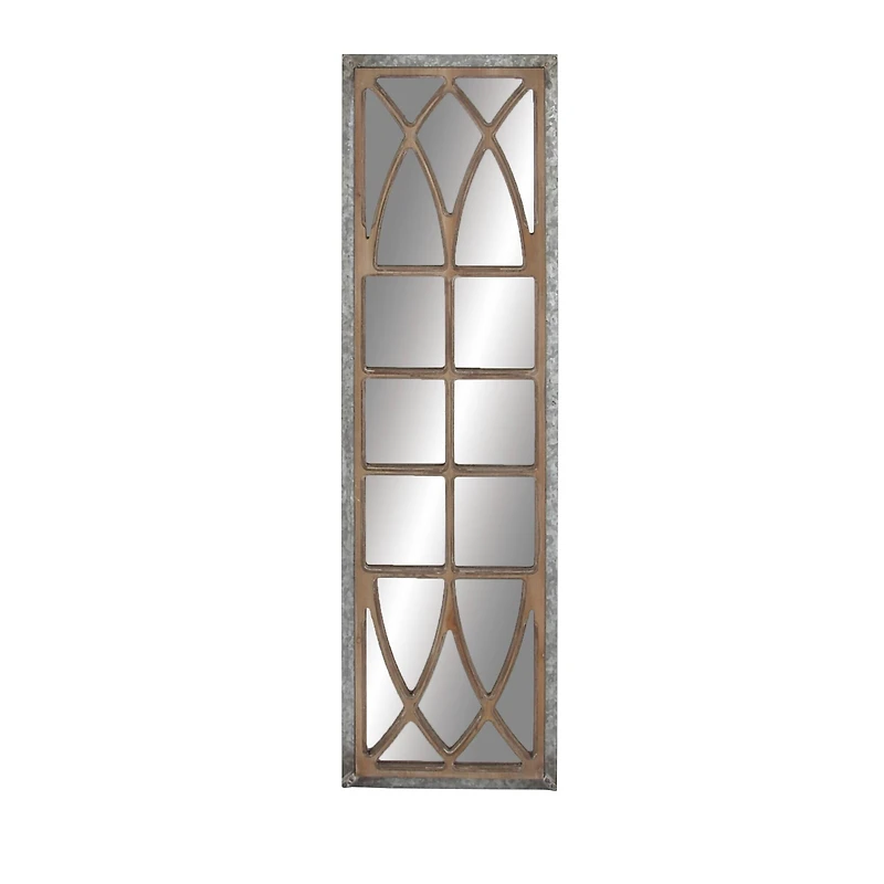 52" Blue Farmhouse Metal Wall Mirror