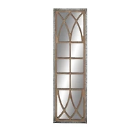 52" Blue Farmhouse Metal Wall Mirror