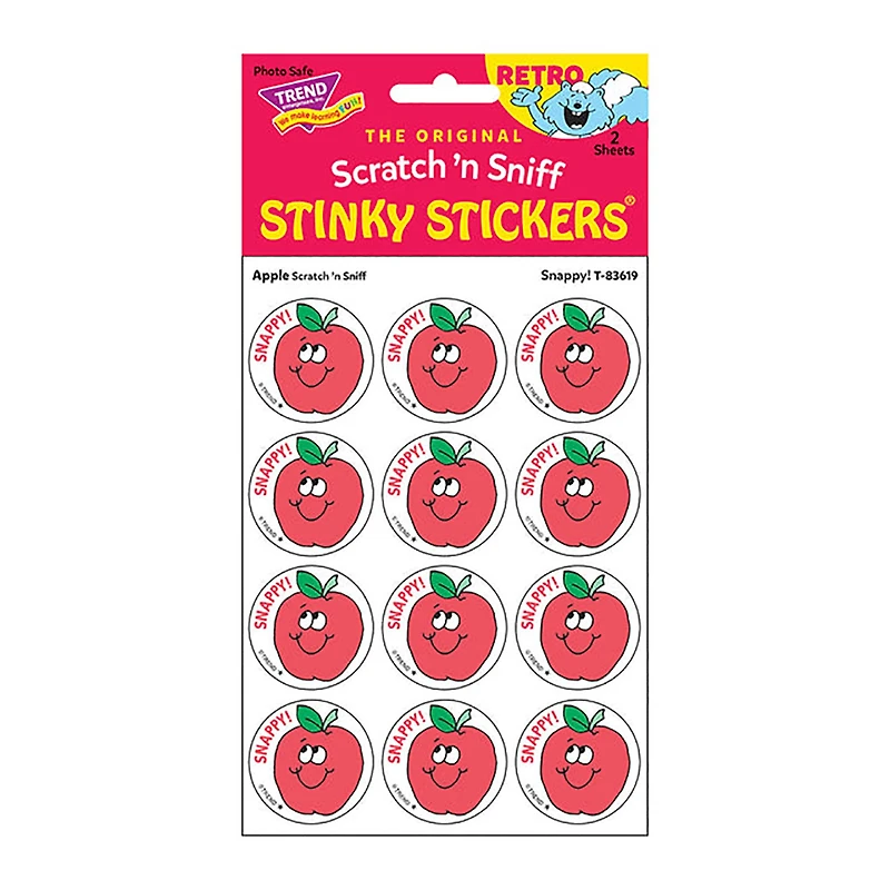 TREND Enterprises® Snappy! Apple Scented Stickers, 6 Packs of 24