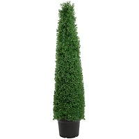 4ft. Unlit Artificial Boxwood Cone Topiary Tree with Pot