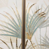 Set of 3 Brown Polystone Traditional Floral Wall Art, 16" x 47"