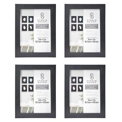 4 Pack 5" x 7" Black Back Loading Shadow Box by Studio Décor®