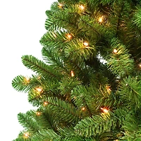 7.5ft. Pre-Lit Virginia Pine Artificial Christmas Tree, Clear Lights