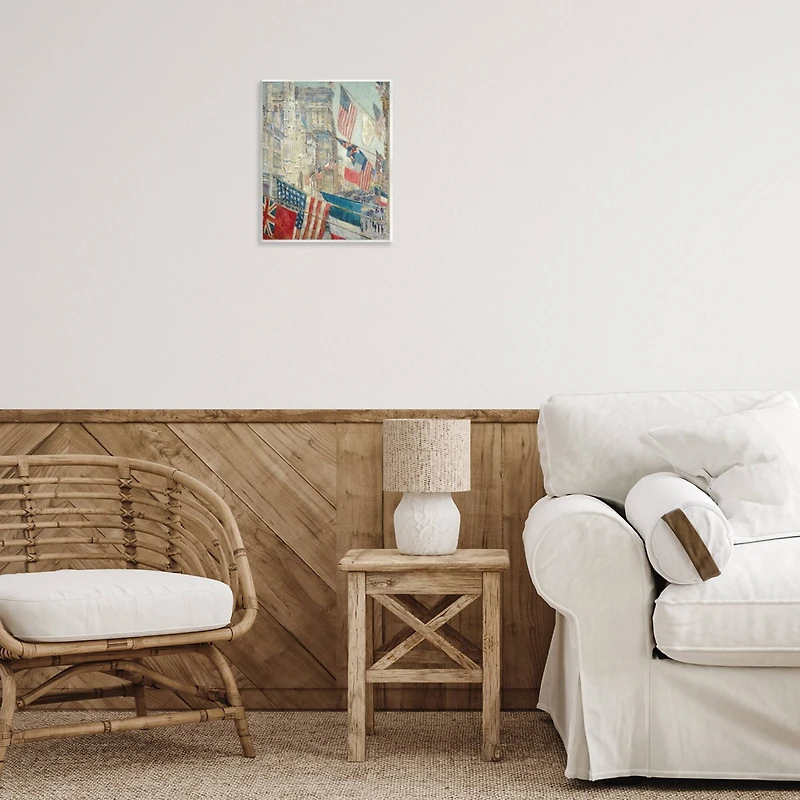 Stupell Industries Classic Americana Flags Wall Plaque Art