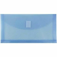 JAM Paper 5.25" x 10" Plastic #10 Business Filing Envelopes with Hook & Loop Closure