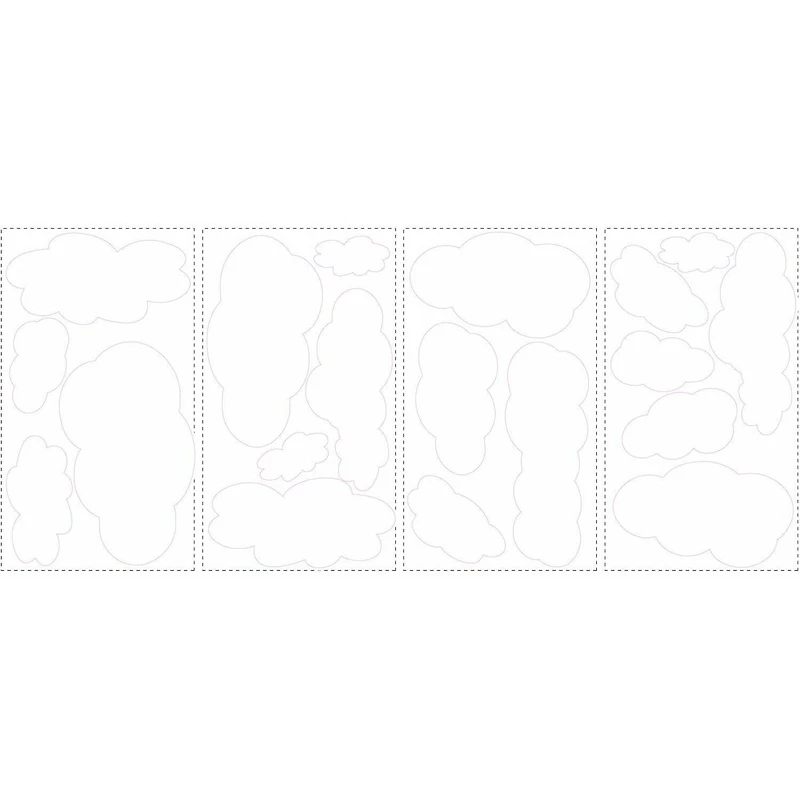 RoomMates White Clouds Peel & Stick Wall Decals